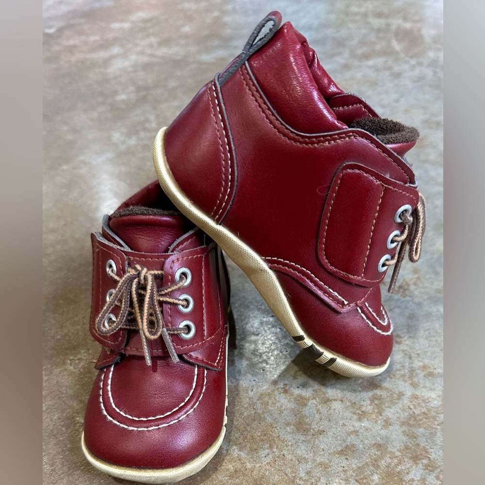 Double B Miki House Boys 13.5 Burgundy Boots